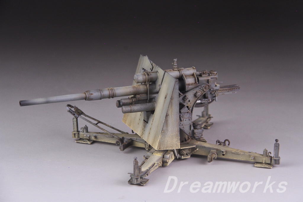 Award Winner Built Dragon 135 German 88cm Flak Artillery 88mm Gun Pe